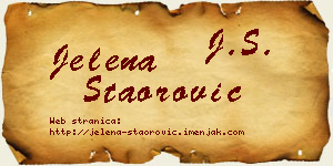 Jelena Staorović vizit kartica